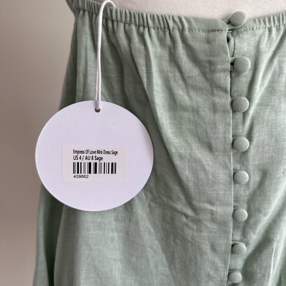 Princess Polly empress of love mini dress sage - Picture 4 of 6